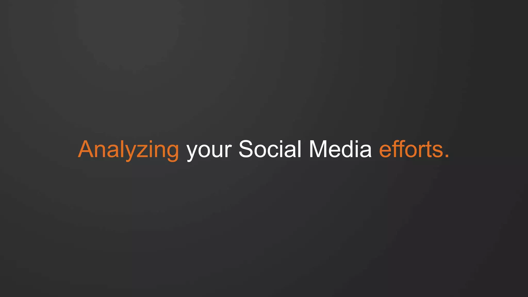 The data will tell you!
How are our followers responding? If not, it is an
opportunity for improvement.
 