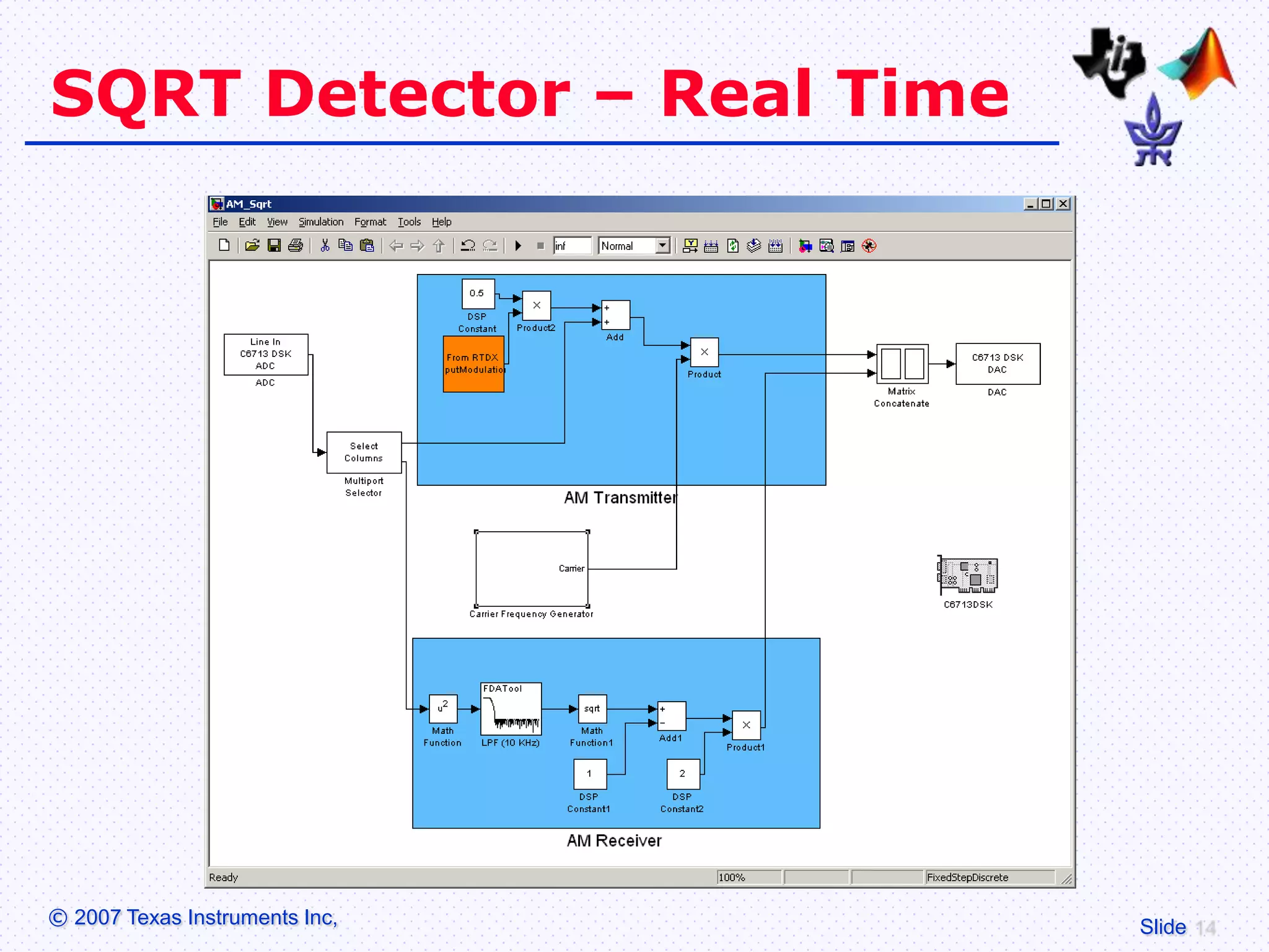 SQRT Detector – Real Time




© 2007 Texas Instruments Inc,   Slide
 