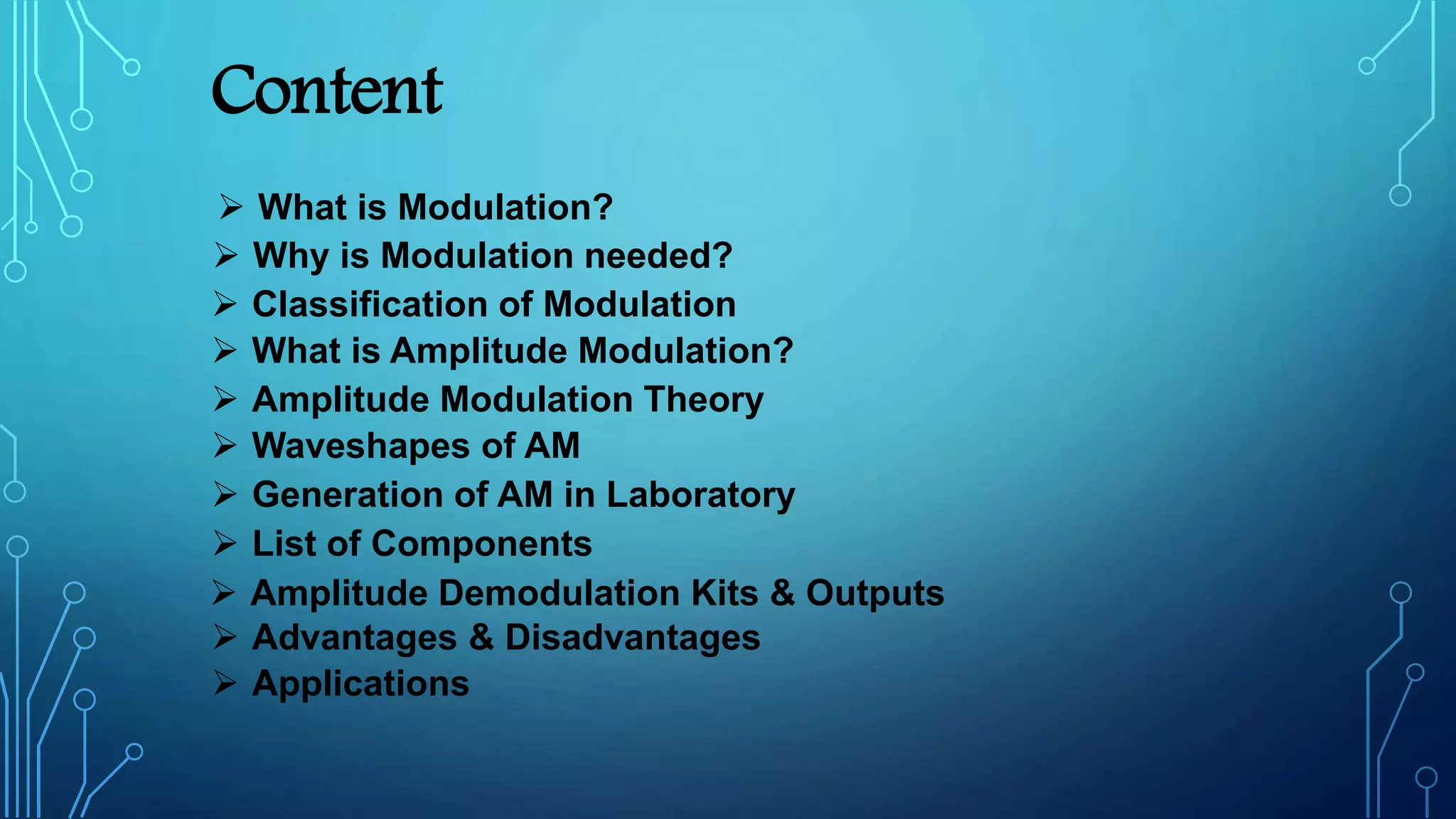 Amplitude modulation PPT Free Download