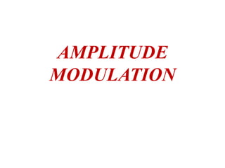 Amplitude modulation and Demodulation Techniques | PPTX