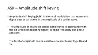 Amplitude shift keying | PPTX