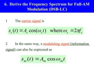 Amplitude Modulation Technique (Method) .ppt