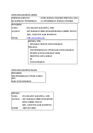 Amplop | DOCX