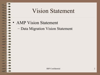 Vision Statement AMP Vision Statement Data Migration Vision Statement 