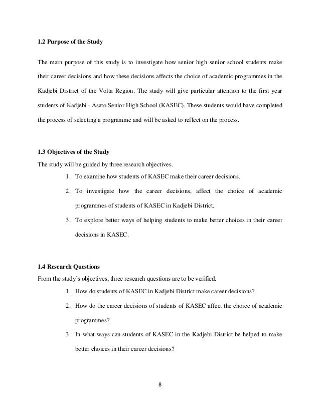 CARRIER DECISIONS OF SENIOR HIGH SCHOOL STUDENTS AND THEIR CHOICE OF …