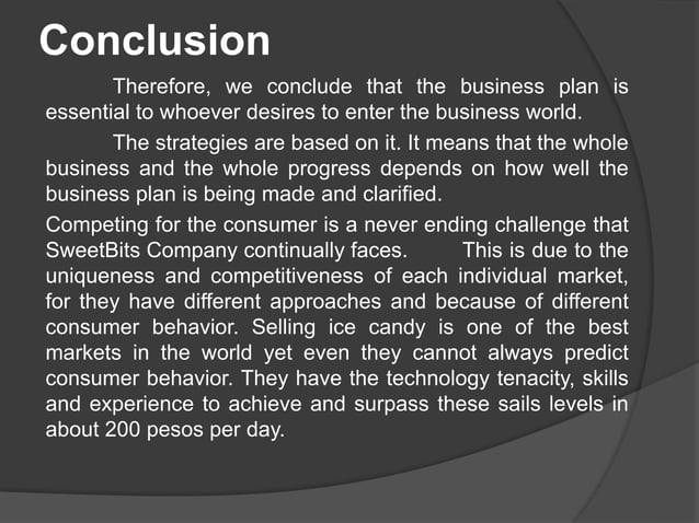 conclusion for a restaurant business plan