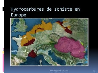 Hydrocarbures de schiste en
Europe
34
Rentable
NON rentable
Ph.LC Amponville 25/04/2014
 