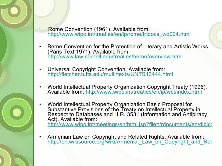 Berne convention summary