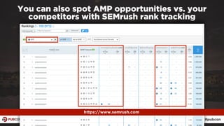 #ampresults by @aleyda at #pubcon
You can also spot AMP opportunities vs. your
competitors with SEMrush rank tracking
http...
