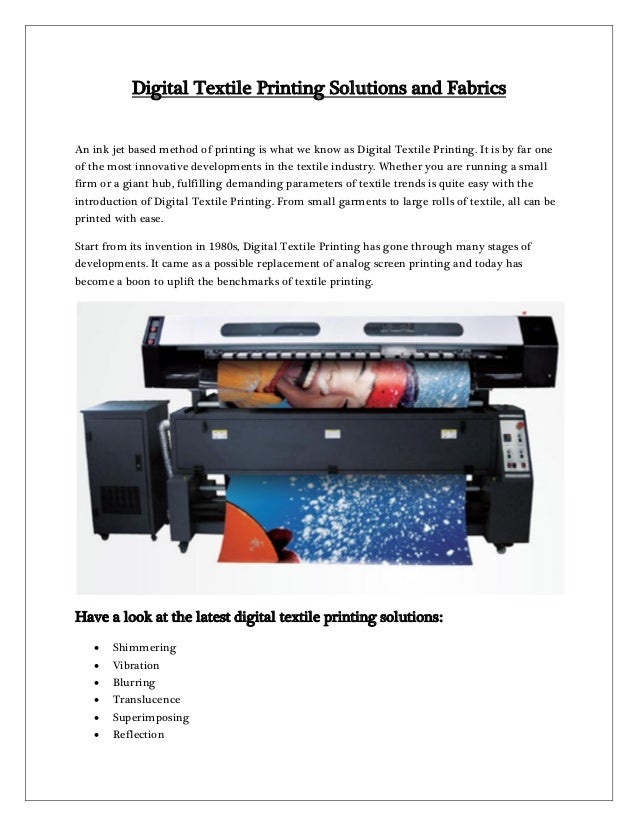 small textile printer
