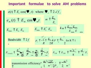 Analog Communication Engineering, Amplitude Modulation | PPTX