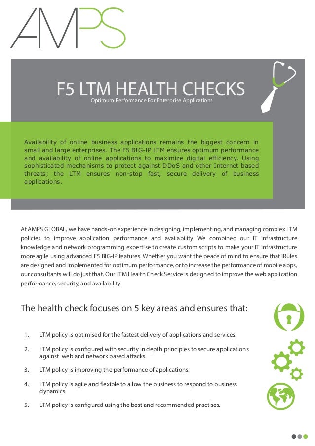 F5 LTM HEALTH CHECKS