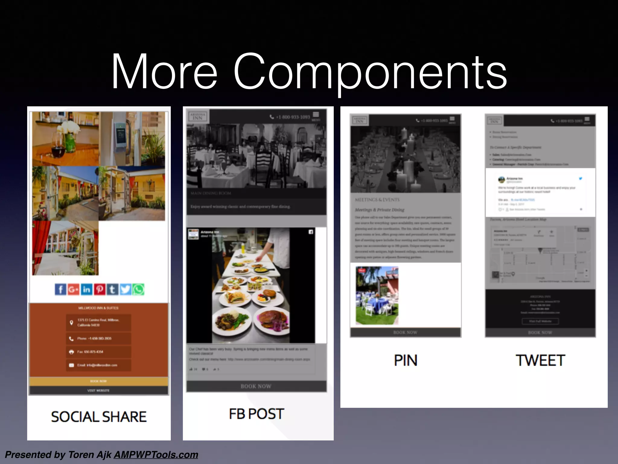 Presented by Toren Ajk AMPWPTools.com
More Components
 