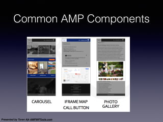 Presented by Toren Ajk AMPWPTools.com
Common AMP Components
 