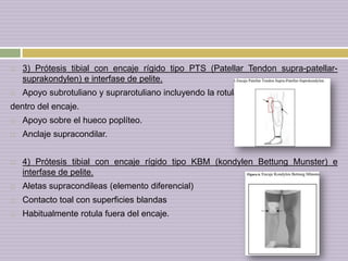 Pies protésicos
•El pie SACH® : pie no articulado , trata de imitar el comportamiento del
pie humano a través de su capaci...
