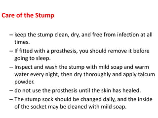 Depression Anxiety Crying spells Insomnia Loss of appetite Suicidal ideation Up to 2/3 of amputees will manifest postoperative psychiatric symptoms 