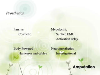 Rehabilitation and ProstheticsAmputation