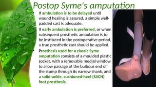 TYPES OF AMPUTATION OF ANKLE AND FOOT PPT | PPTX
