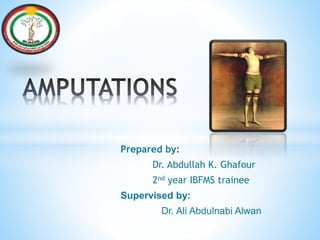 Prepared by:
Dr. Abdullah K. Ghafour
2nd year IBFMS trainee
Supervised by:
Dr. Ali Abdulnabi Alwan
 