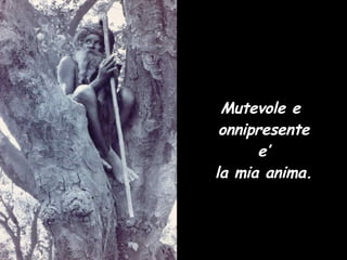 Mutevole e  onnipresente e’  la mia anima. 