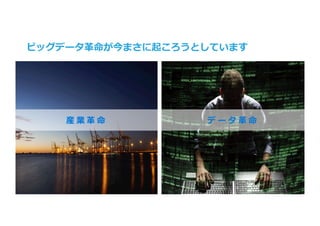2	©	Cloudera,	Inc.	All	rights	reserved.	
ビッグデータ⾰命が今まさに起ころうとしています
産 業 ⾰ 命 デ ー タ ⾰ 命
 