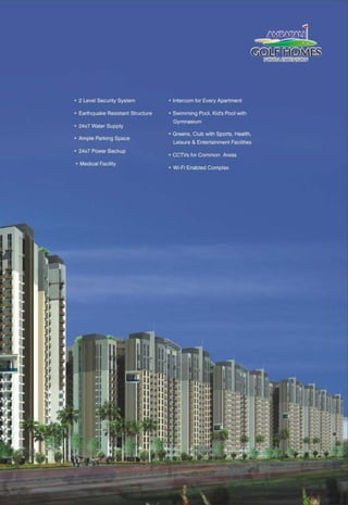 Amrapali golf-homes-brochure | PDF