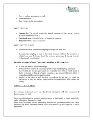 Residental Sampling Amrapali groupampl | DOCX
