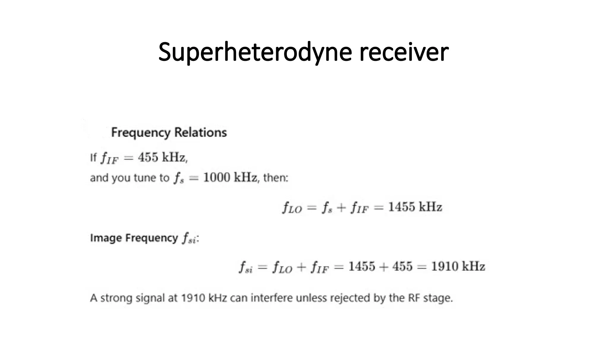Superheterodyne receiver
 