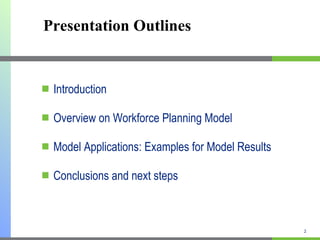 Development and Application of a Workforce Planning Model in Egypt | PPT