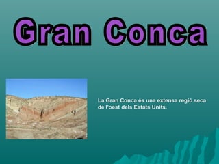 La Gran Conca és una extensa regió seca
de l'oest dels Estats Units.
 
