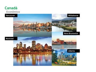 Vancouver
Alberta
Whitehorse
Montreal
Nova Brunswick
Canadá
Econômico
 
