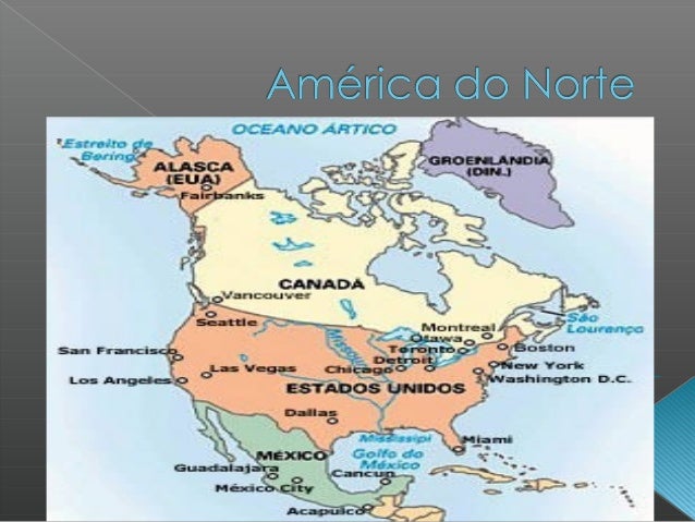 mapa da america do norte