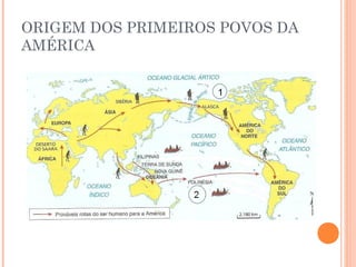 ORIGEM DOS PRIMEIROS POVOS DA
AMÉRICA
 