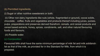 Fssai Standards for milk and packaging water