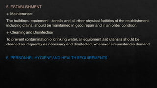 Fssai Standards for milk and packaging water