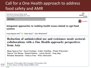 ILRI research on foodborne diseases and antimicrobial resistance associated with pigs
