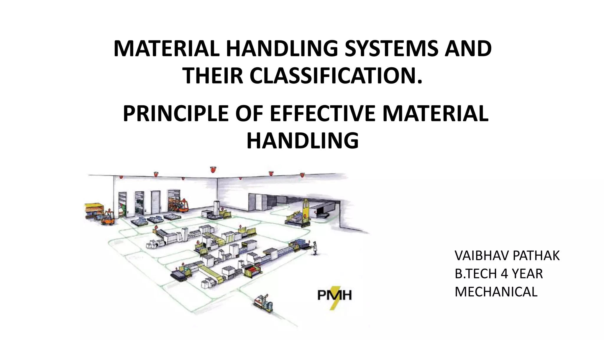 material handling and its classifications with principles. PPT