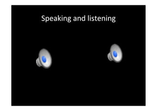 Speaking	and	listening	
 