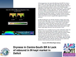 →



                                                    *source: WTI White Paper Library



                             Dryness in Centre-South BR & Lack
                             of rebound in IN kept market in
                             Deficit
© Copyright 2010 Weather Trends International
 