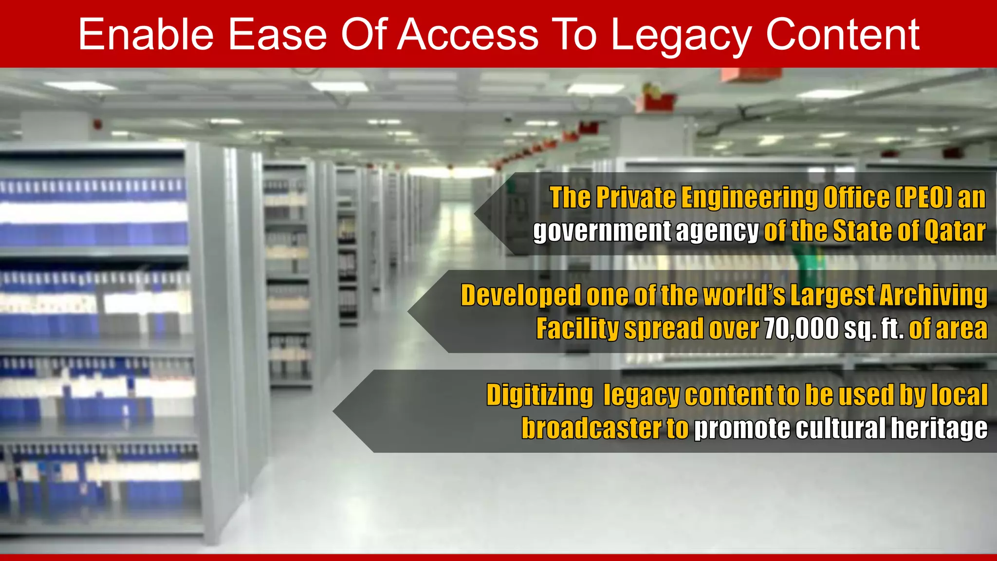 www.mediaguru.com
Enable Ease Of Access To Legacy Content
 