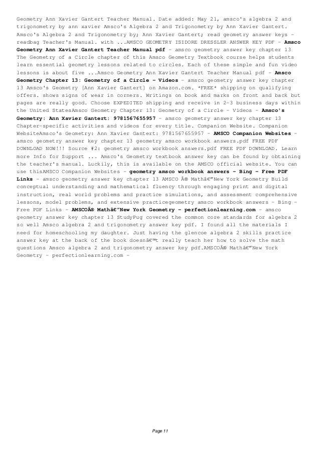 Download Amsco Geometry Answer Key Chapter 13