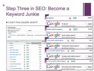 Step Three in SEO: Become a Keyword JunkieLearn how people search