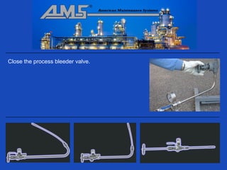 Close the process bleeder valve.
 