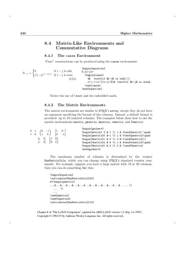 r to table latex matrix higher mathematics latex Ams r to table latex matrix higher mathematics latex Ams