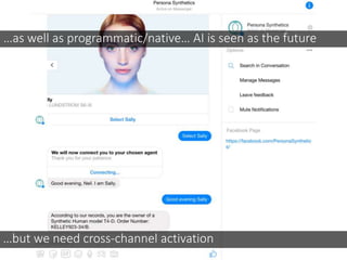 …as well as programmatic/native… AI is seen as the future
…but we need cross-channel activation
 