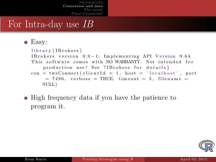 Backtesting trading strategies with r