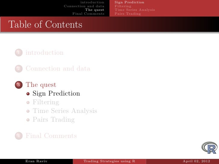 R code trading strategies