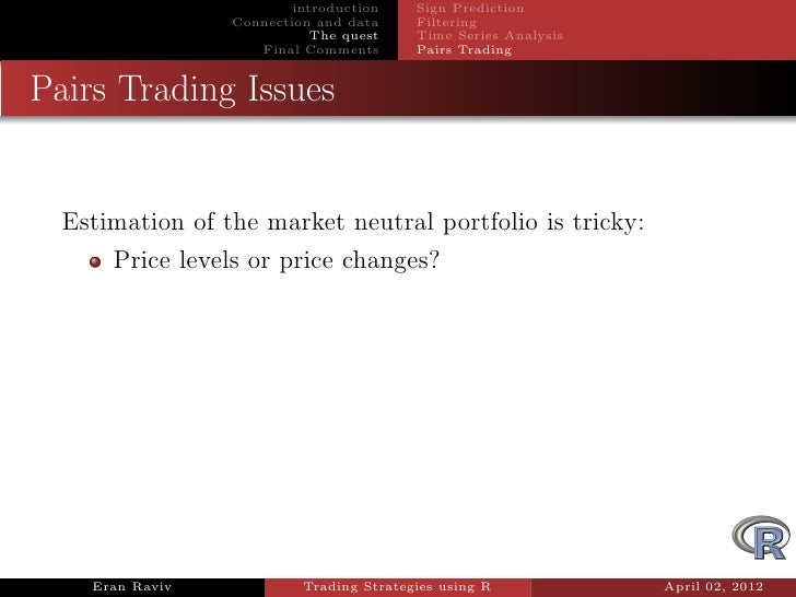 Trading strategies with r