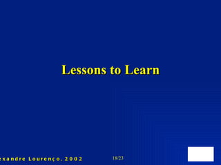 Lessons to Learn 