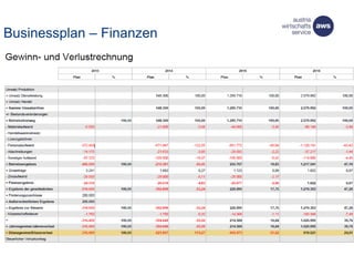 Businessplan – Finanzen
 
